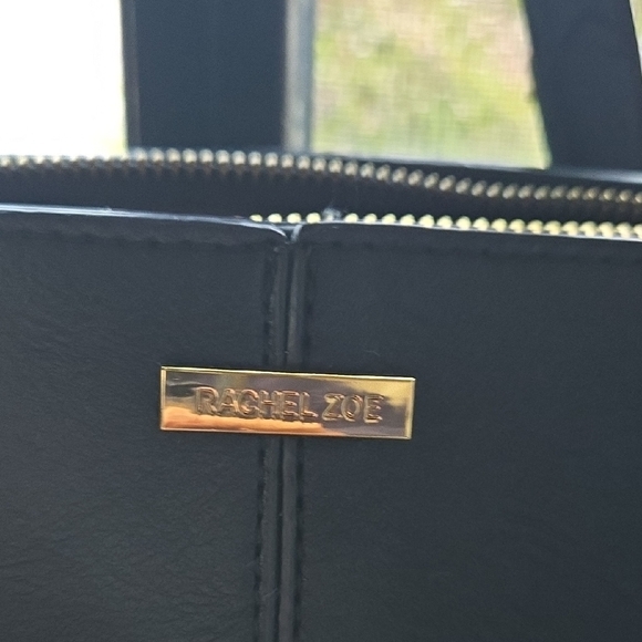 Rachel Zoe Black Tote with Gold Accents - Picture 3 of 17